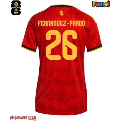 Belgia Matias Fernandez-Pardo #26 Echipament de Fotbal Replică Mondial 2026 Femei Acasa Belgia Matias Fernandez-Pardo #26 Echipament de Fotbal Replică Mondial 2026 Femei Acasa